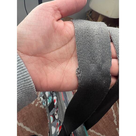 LeSportsSac Large Travel Tote Apple print Gray - Picture 5 of 7